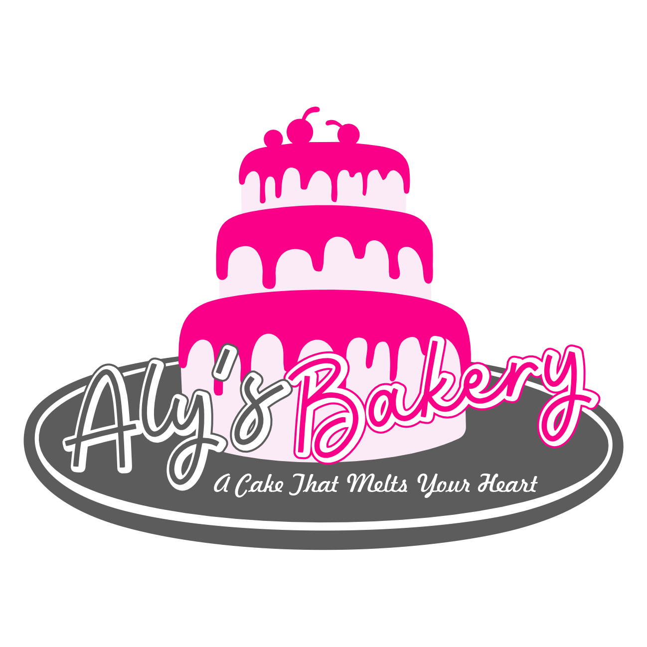 Aly's Bakery Logo Invert Pink No Background