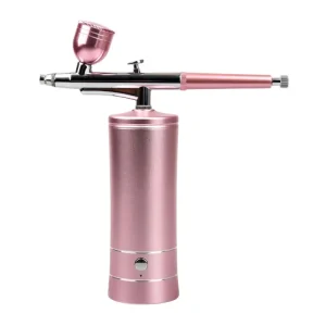 Airbrush-Kit Rechargeable Cordless Airbrush Compressor – Auto Handheld , Set (Pink)