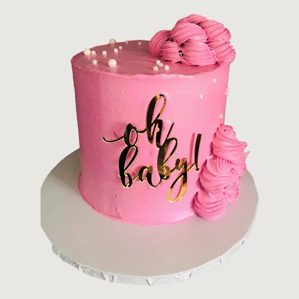 A cute baby shower cake