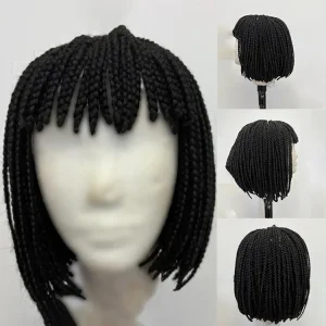 Real Hair Braided Wig – Full Lace Afro Brown | Natural & Stylish