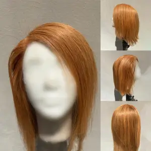 Brazilian 13x6 Lace Wig - Shoulder Length Straight Orange Red | Sleek & Vibrant
