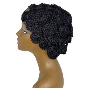 Plat Down Textured Hair – Lace Front Wig, Human Hair